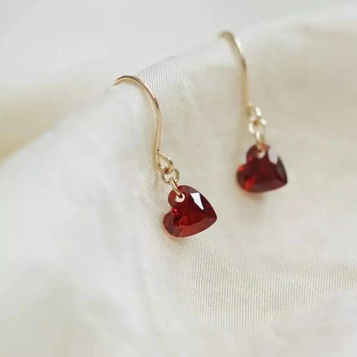 Zircon Heart Drop Earrings Simply Love