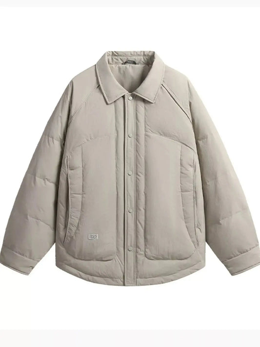 Men’s Plus Size Lightweight Padded Snap-Down Jacket Simply Love