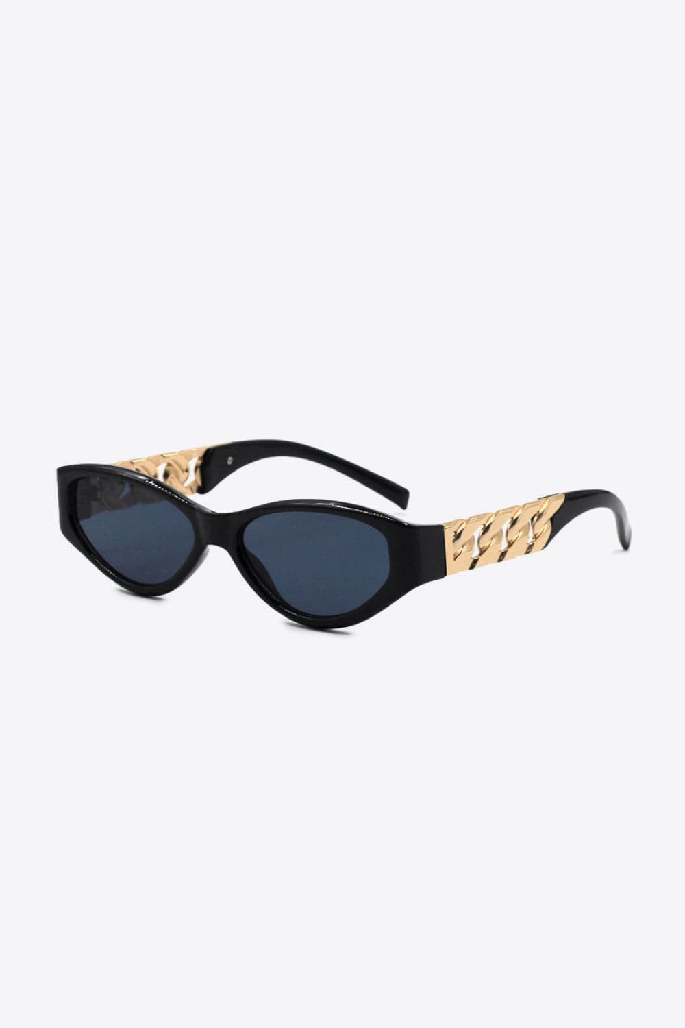 Chain Detail Temple Cat Eye Sunglasses.