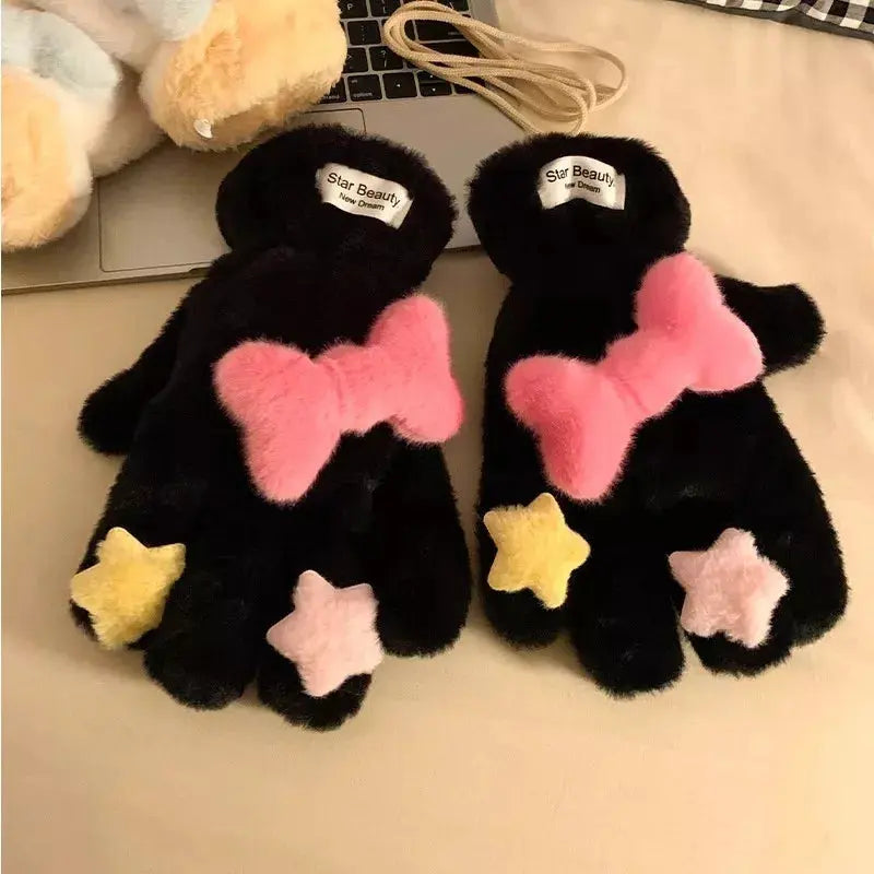 Star Plush Winter Gloves Simply Love