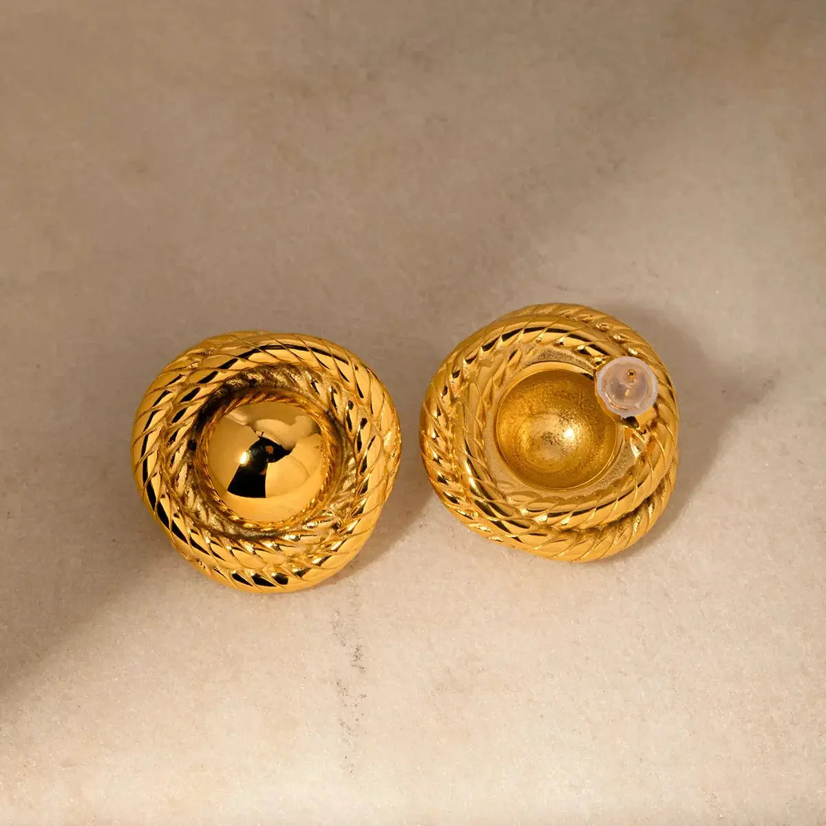 Twisted Rope Circle Stud Earrings Simply Love