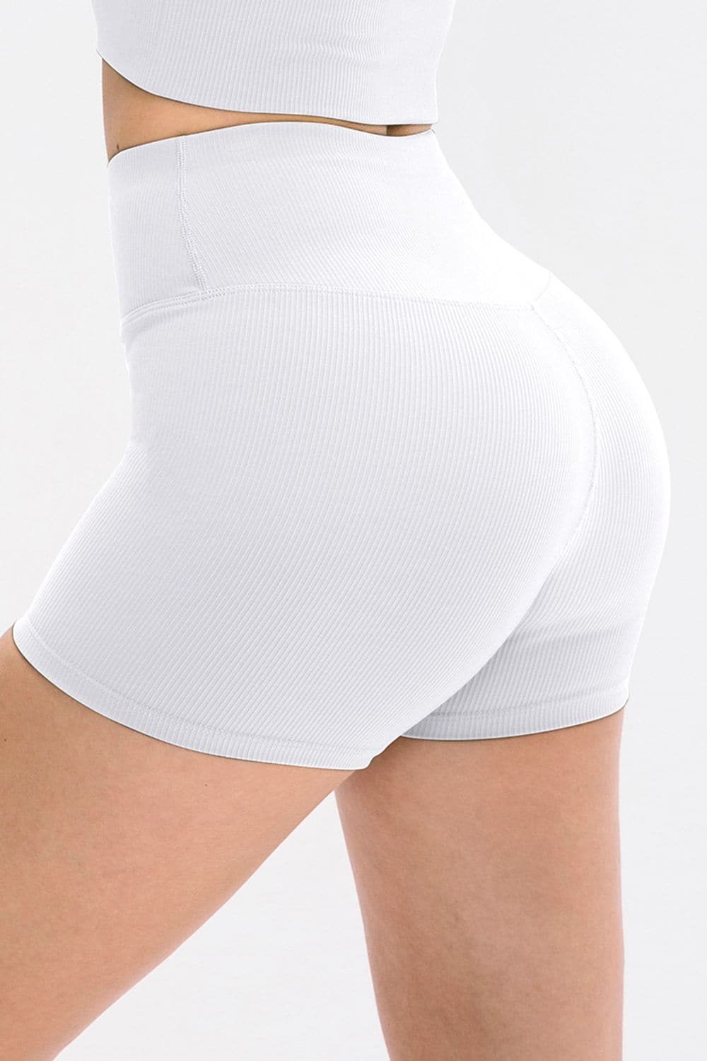 Slim Fit Wide Waistband Sports Shorts.