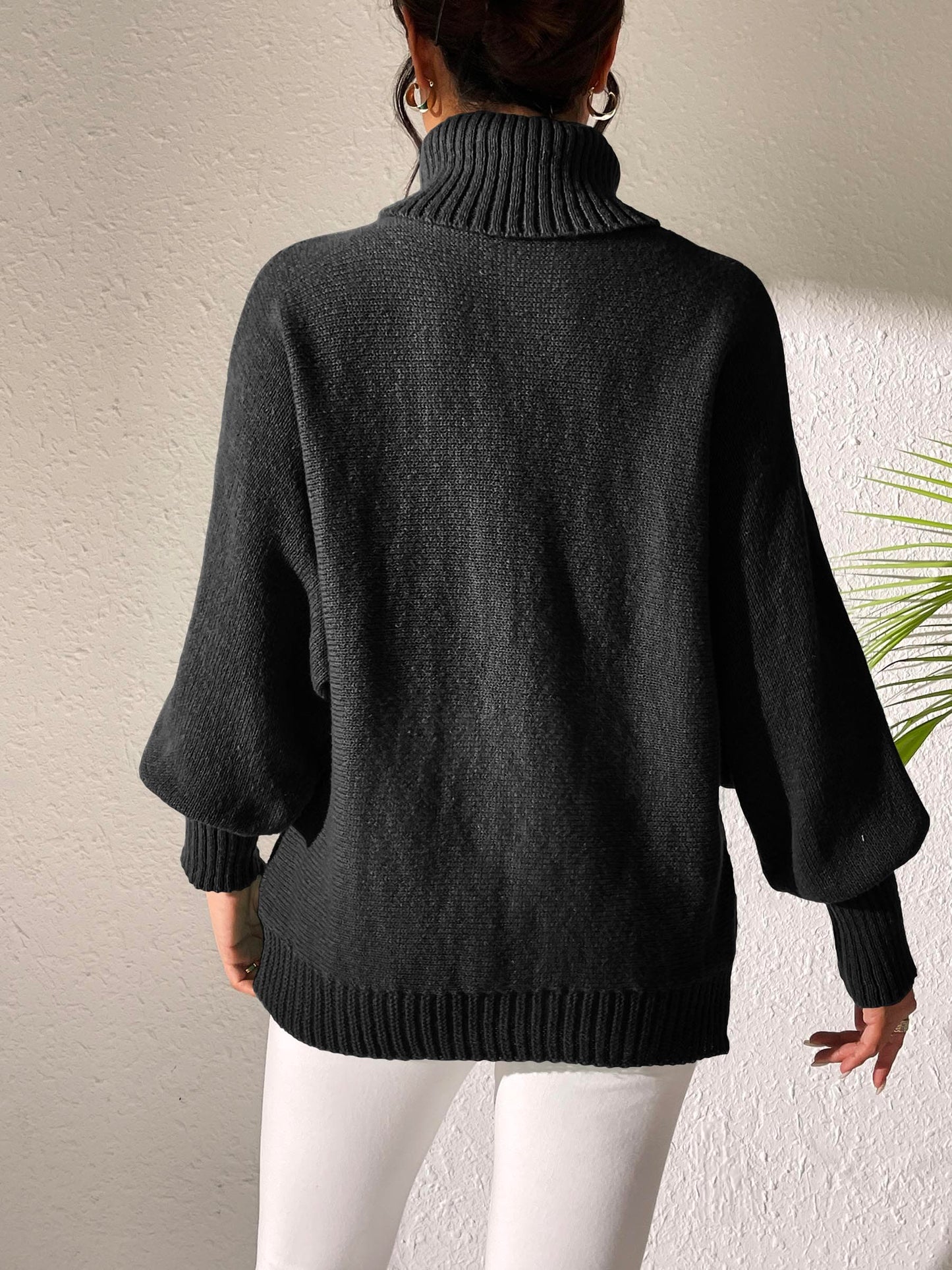 Cozy stretch turtleneck sweater for all occasions