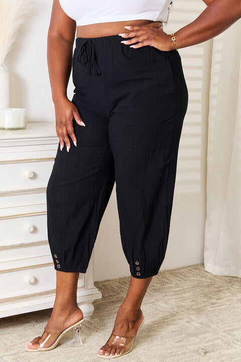Double Take: Cropped Pants, Button Detail