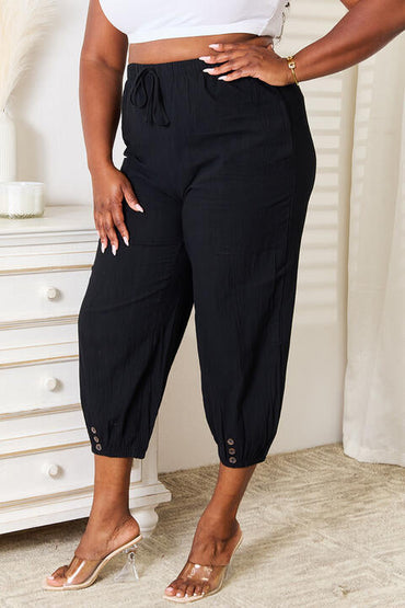 Double Take: Cropped Pants, Button Detail