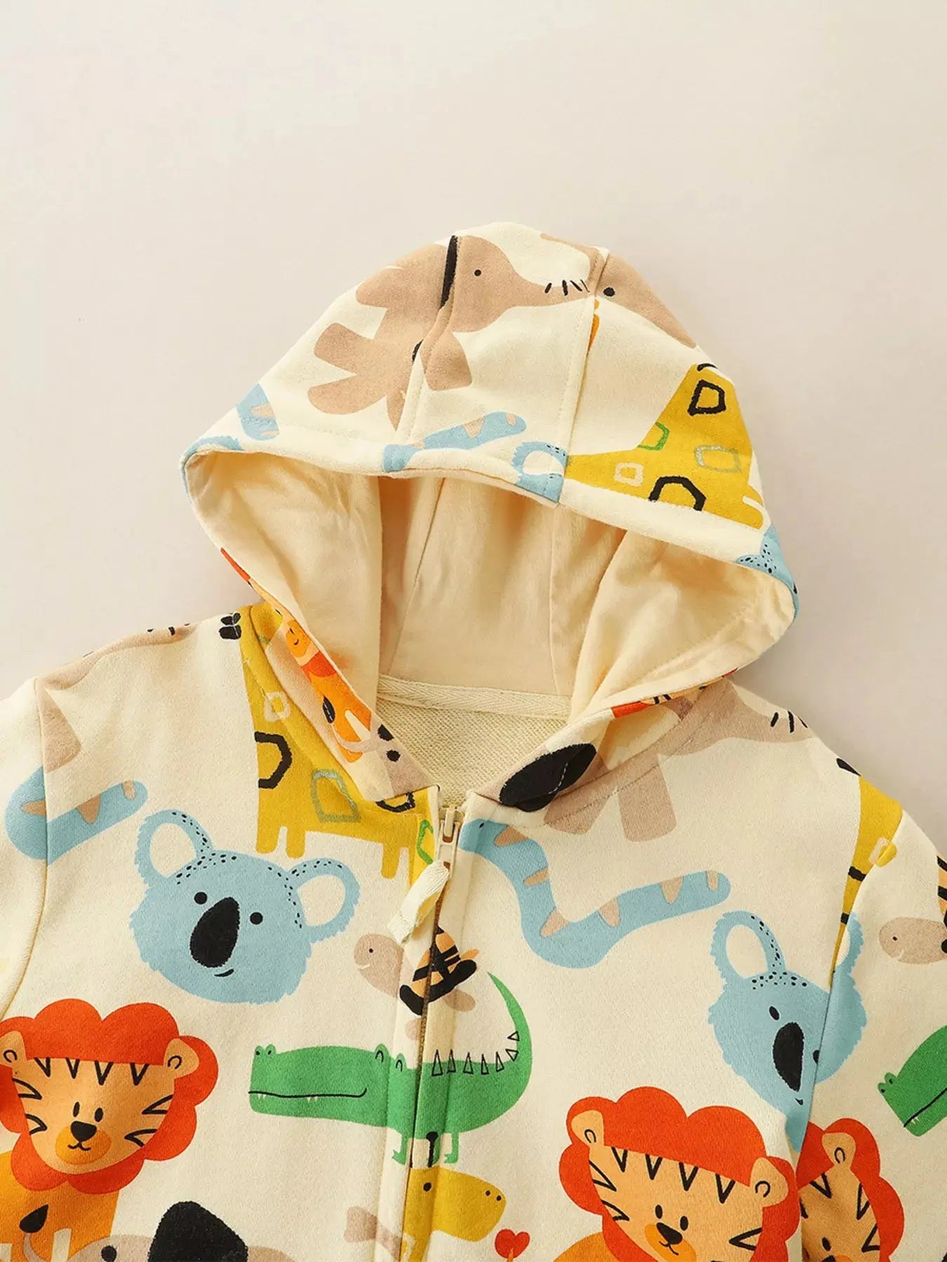 Children's Animal Print Zip-Up Hoodie Simply Love