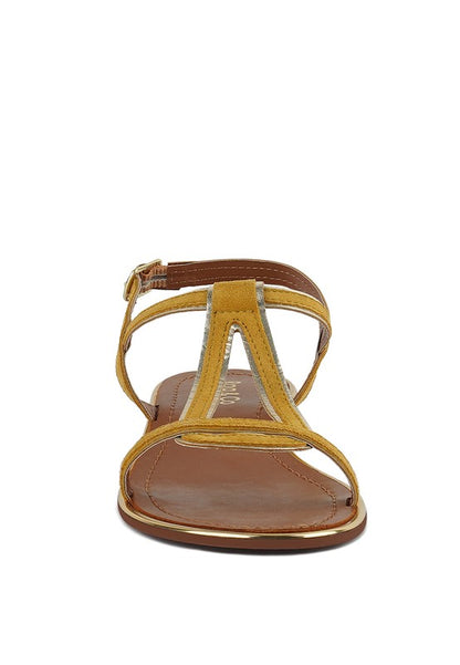 Suede casual ankle strap sandals