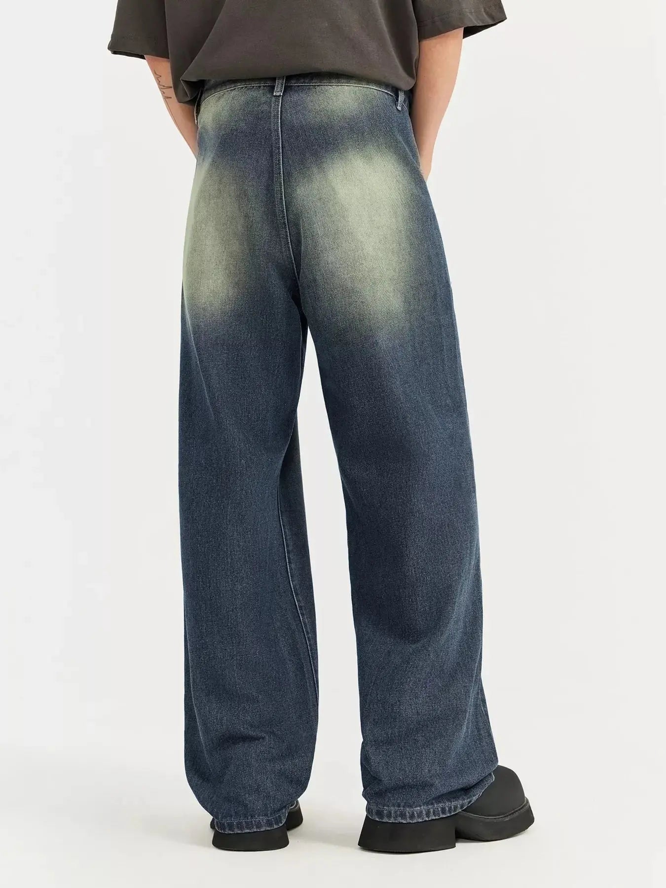 Men's Vintage Wash Wide Leg Jeans Simply Love