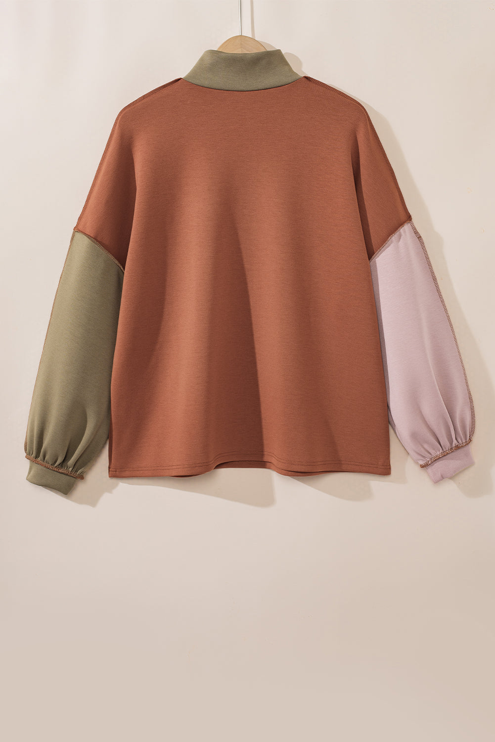 Gold Flame plus size colorblock sweatshirt