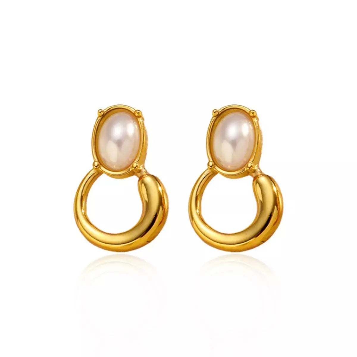 18K Gold-Plated Pearl Earrings Simply Love
