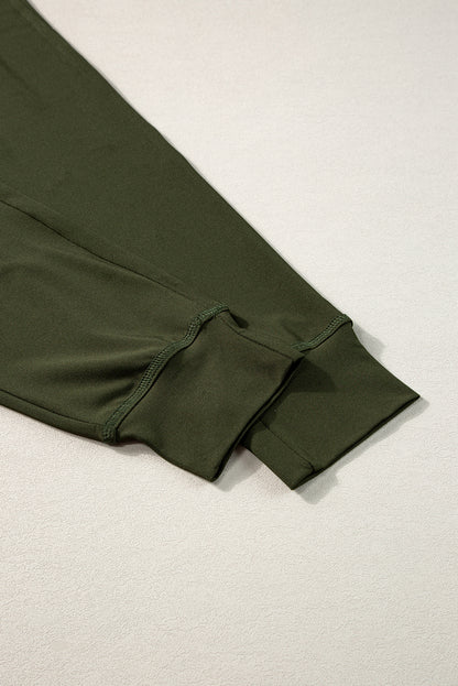 Cozy moss green joggers with drawstring and pockets