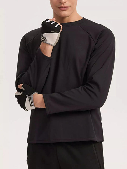 Men's Plus Size Long Sleeve Performance Active T-Shirt Simply Love