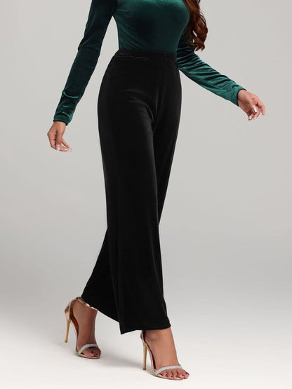 Chic High Rise Wide-Leg Trousers