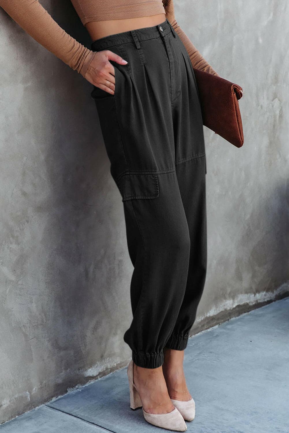 High Waist Cargo Pants.