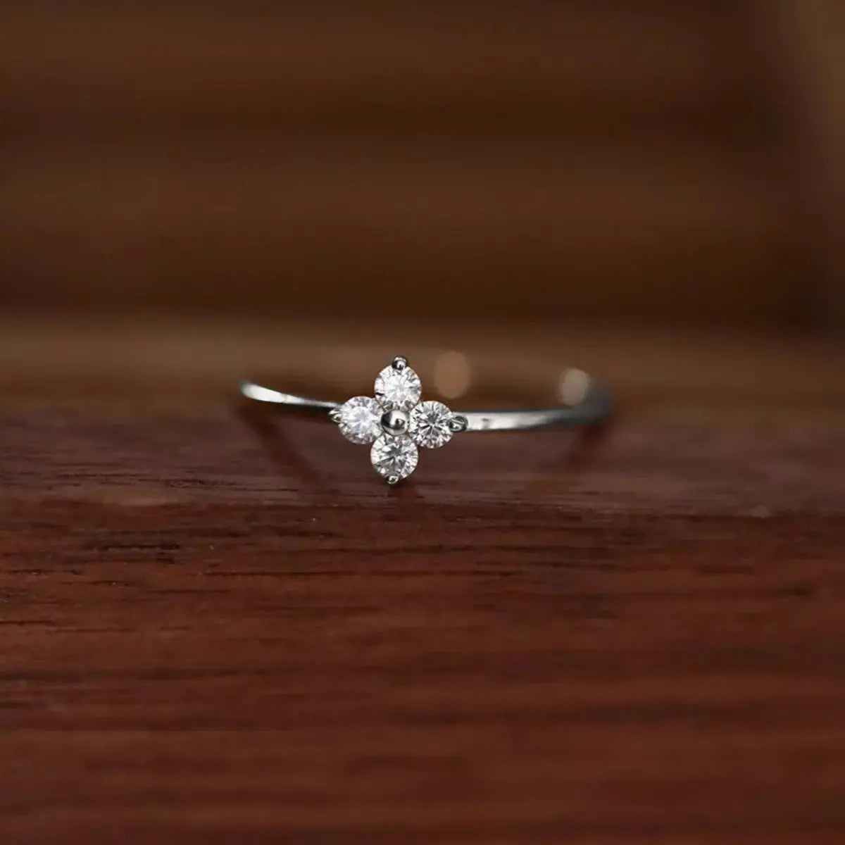 925 Sterling Silver Four-Leaf Clover Ring Simply Love