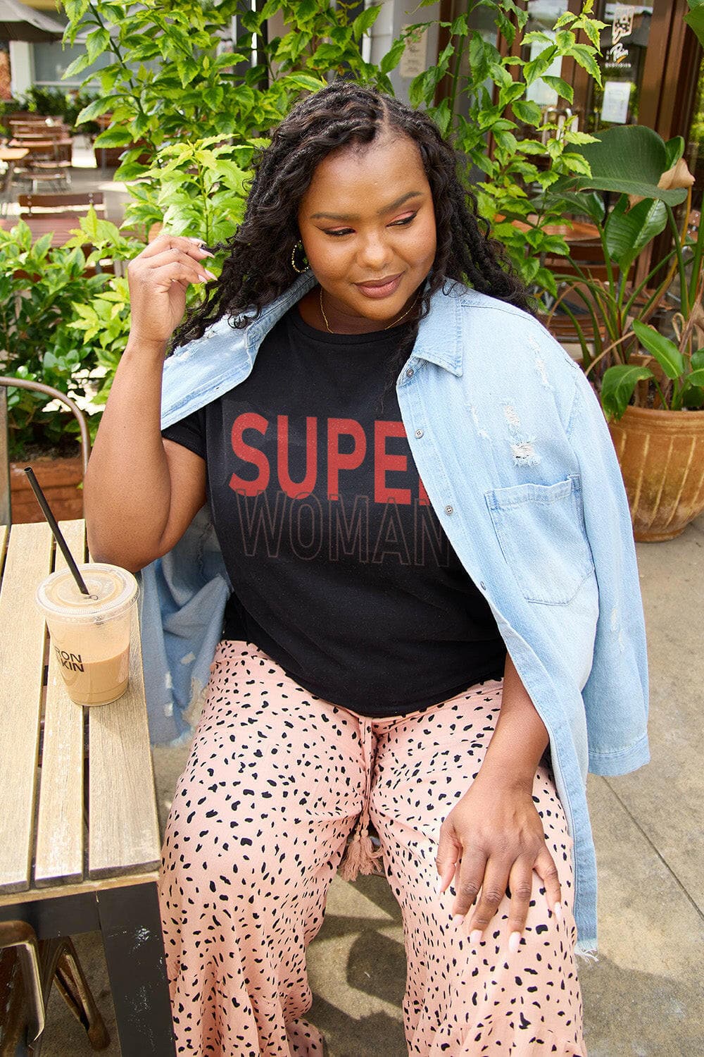 Simply Love Full Size SUPERWOMAN Short Sleeve T-Shirt.