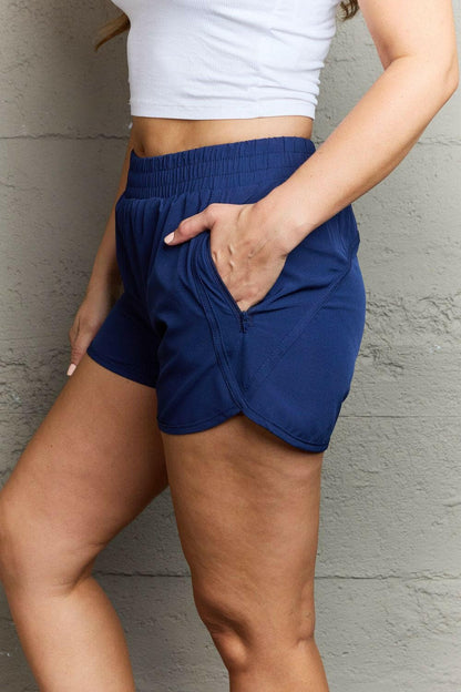 Ninexis Reach My Goals Zipper Pocket Detail Active Shorts.