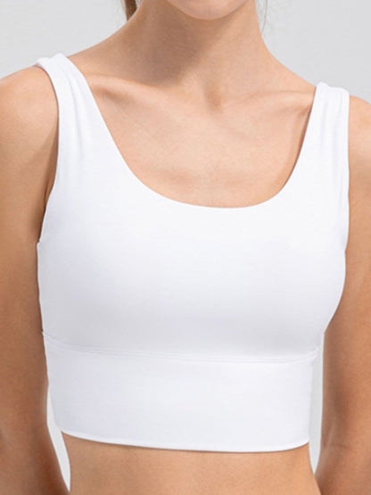 Scoop Neck Wide Strap Active Tank.