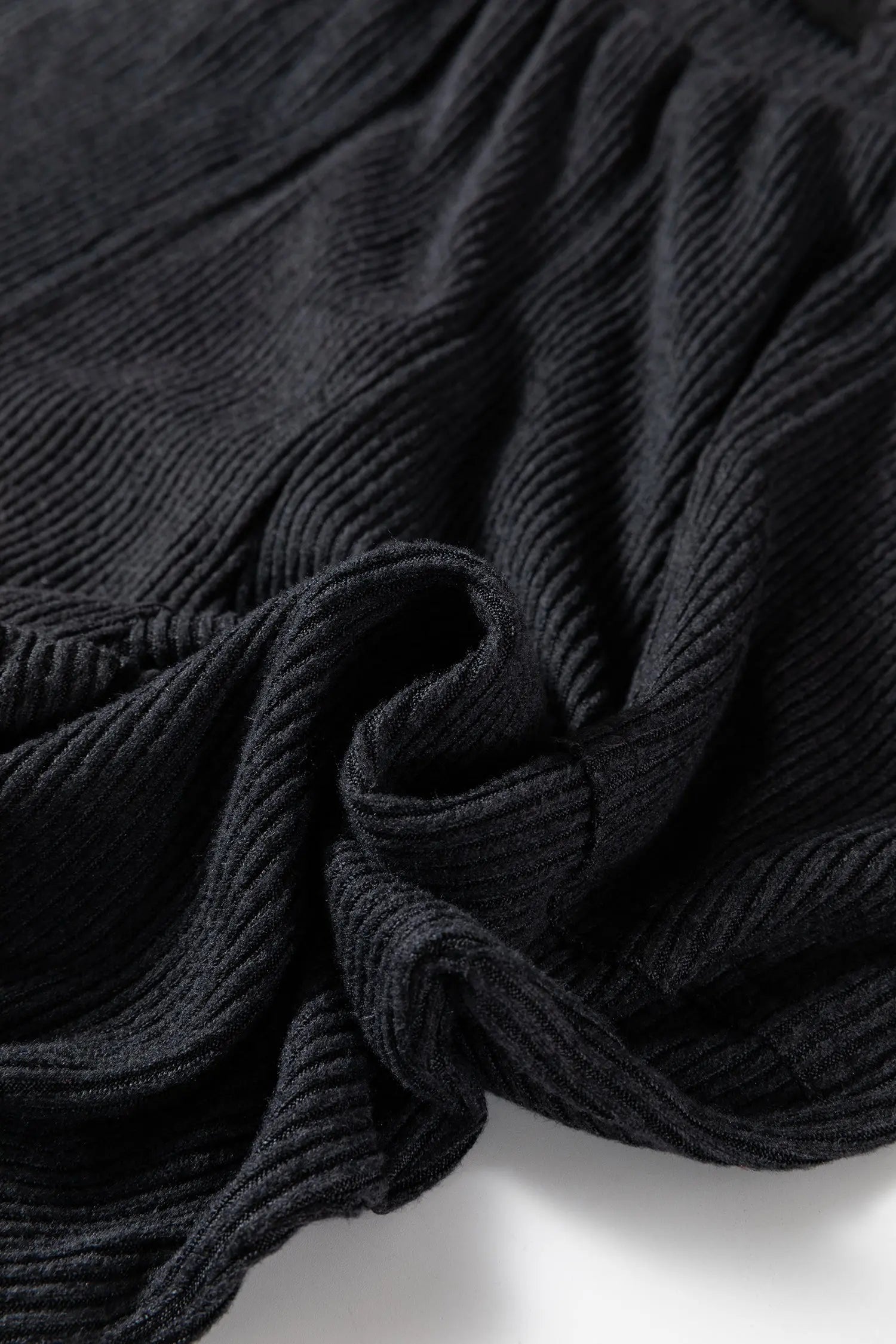 Black Ribbed Drawstring Active Jogger Pants For Gym And Everyday Wear Dear-Lover Dropshipping