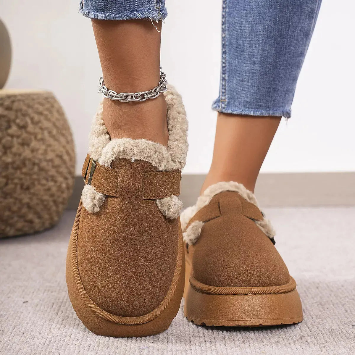 Round Toe Platform Slippers Simply Love