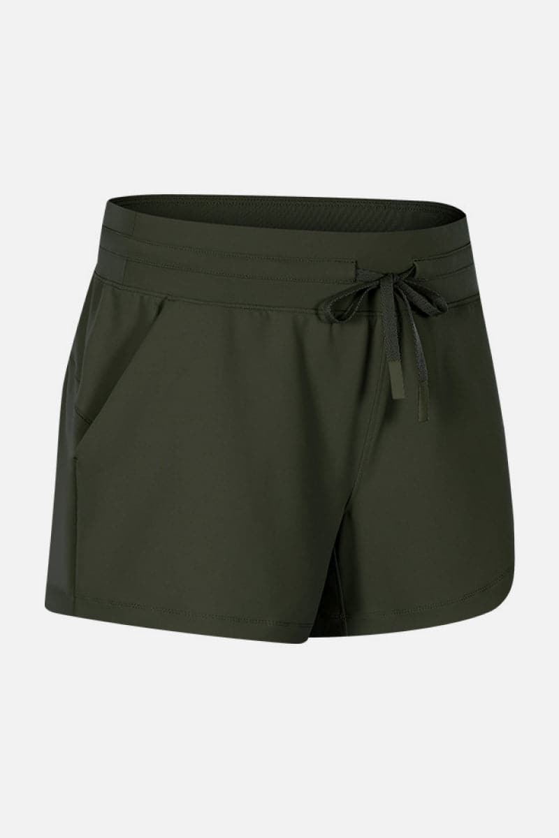 Waist Tie Active Shorts.