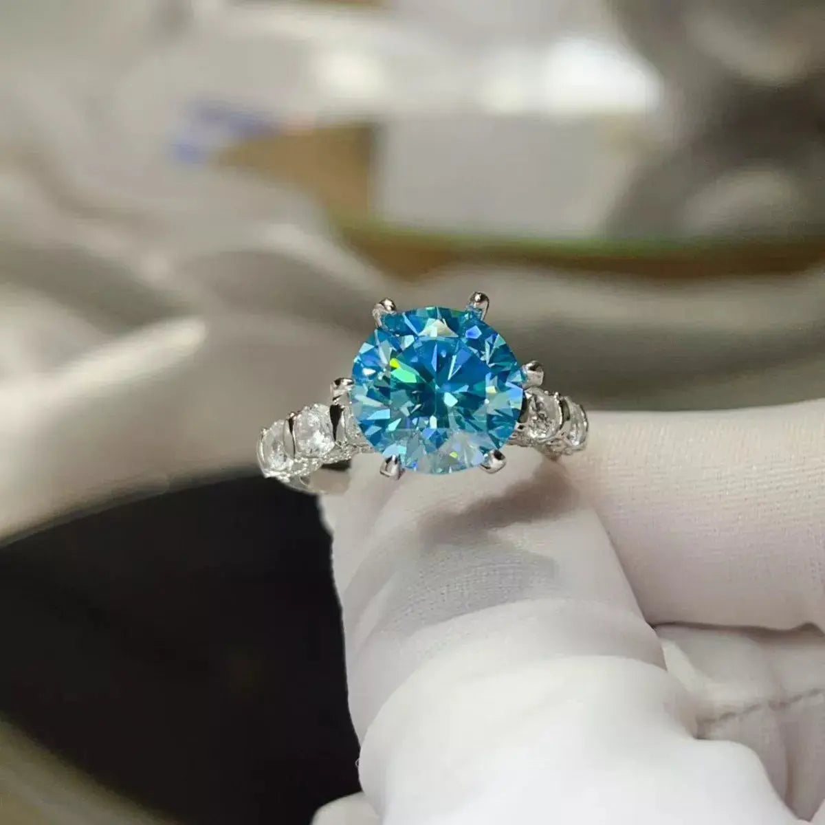 5 Carat Moissanite 6-Prong 925 Sterling Silver Ring Simply Love