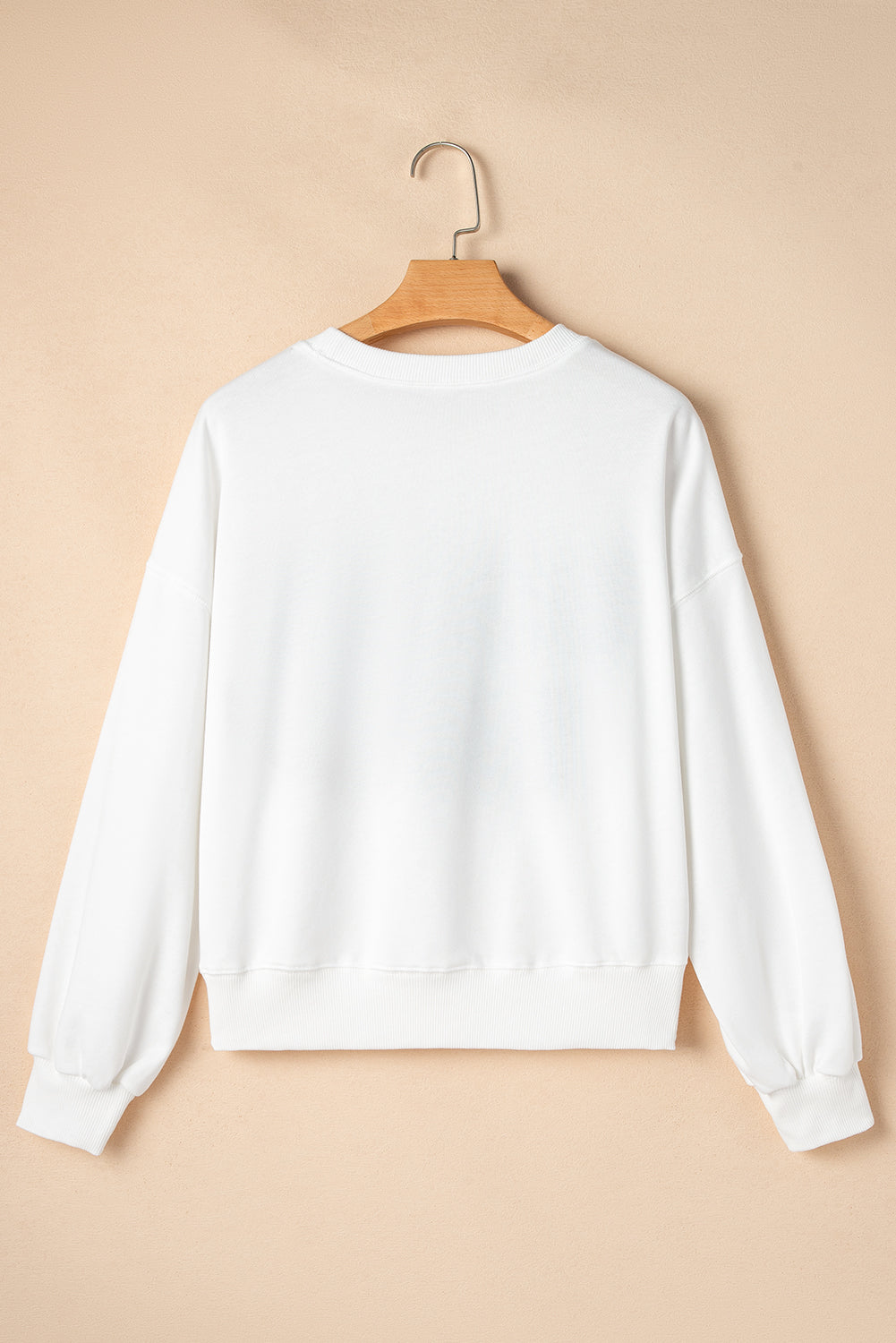 Stylish white varsity pullover sweatshirt for game day enthusiasts