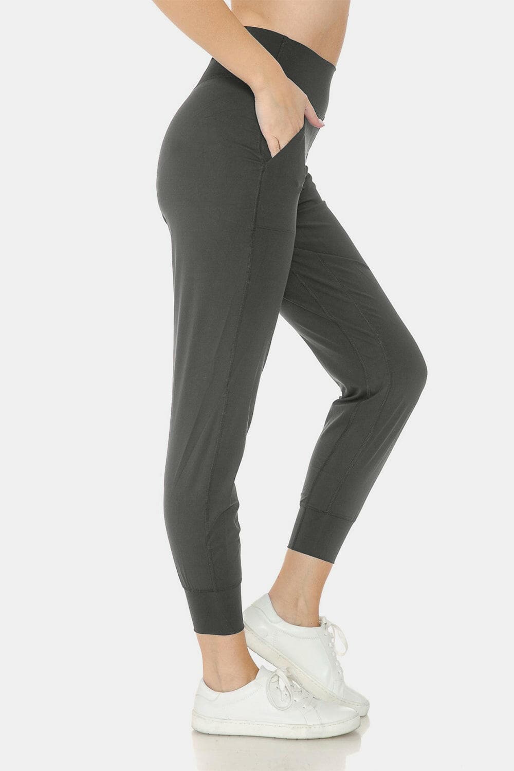 Leggings Depot Wide Waistband Slim Active Joggers.