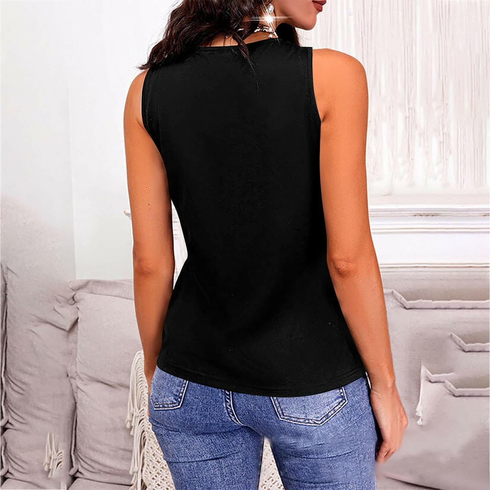 Full Size V-Neck Wide Strap Tank.