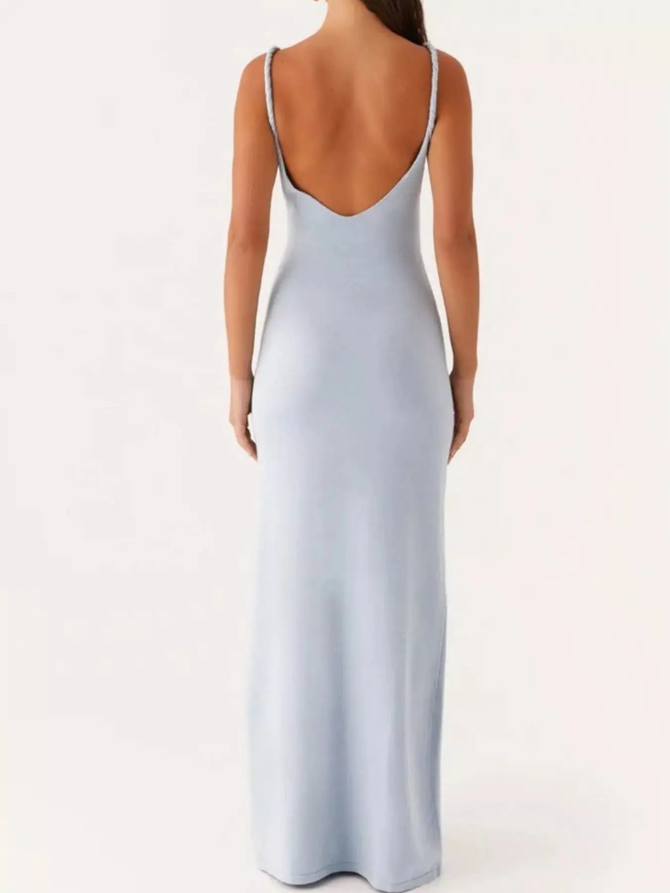 V-Neck Bodycon Maxi Dress Simply Love