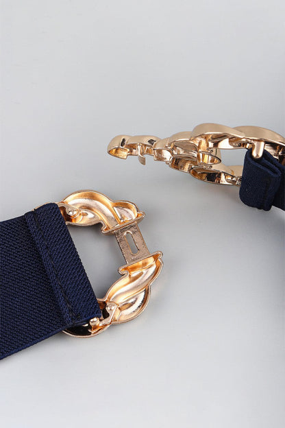 Zinc Alloy Buckle Elastic BeltMaterial: Elastic, zinc alloy
Imported
Product measurements:
Size: 26.8*2 inBuckle: 4.5 inLove Salve Zinc Alloy Buckle Elastic BeltBelts