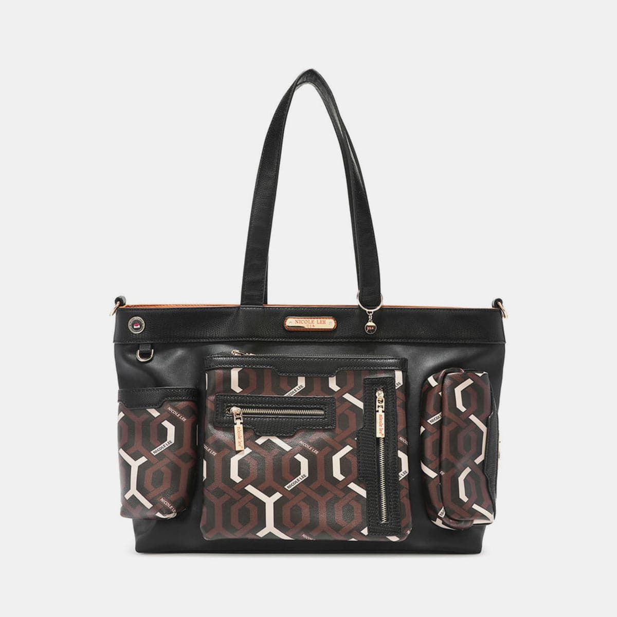 Nicole Lee USA Geometric Pattern Large Handbag.