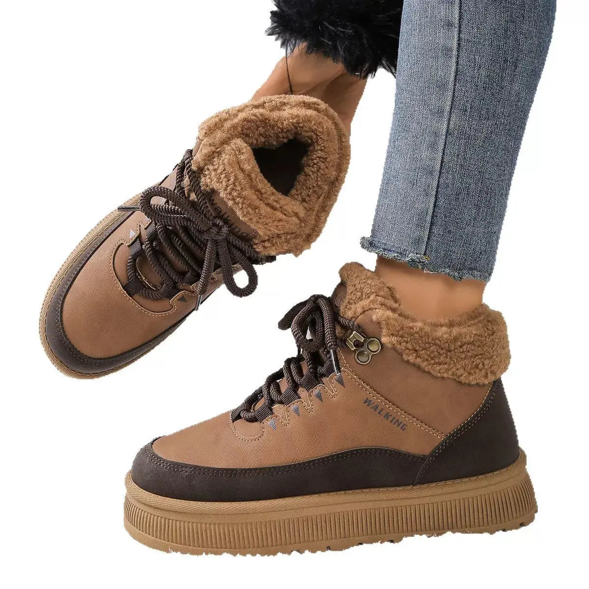 Fur-Lined Ankle Boots Simply Love
