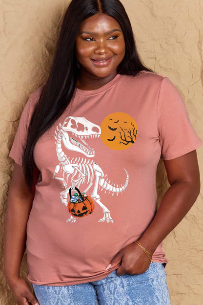 Dinosaur skeleton cotton tee