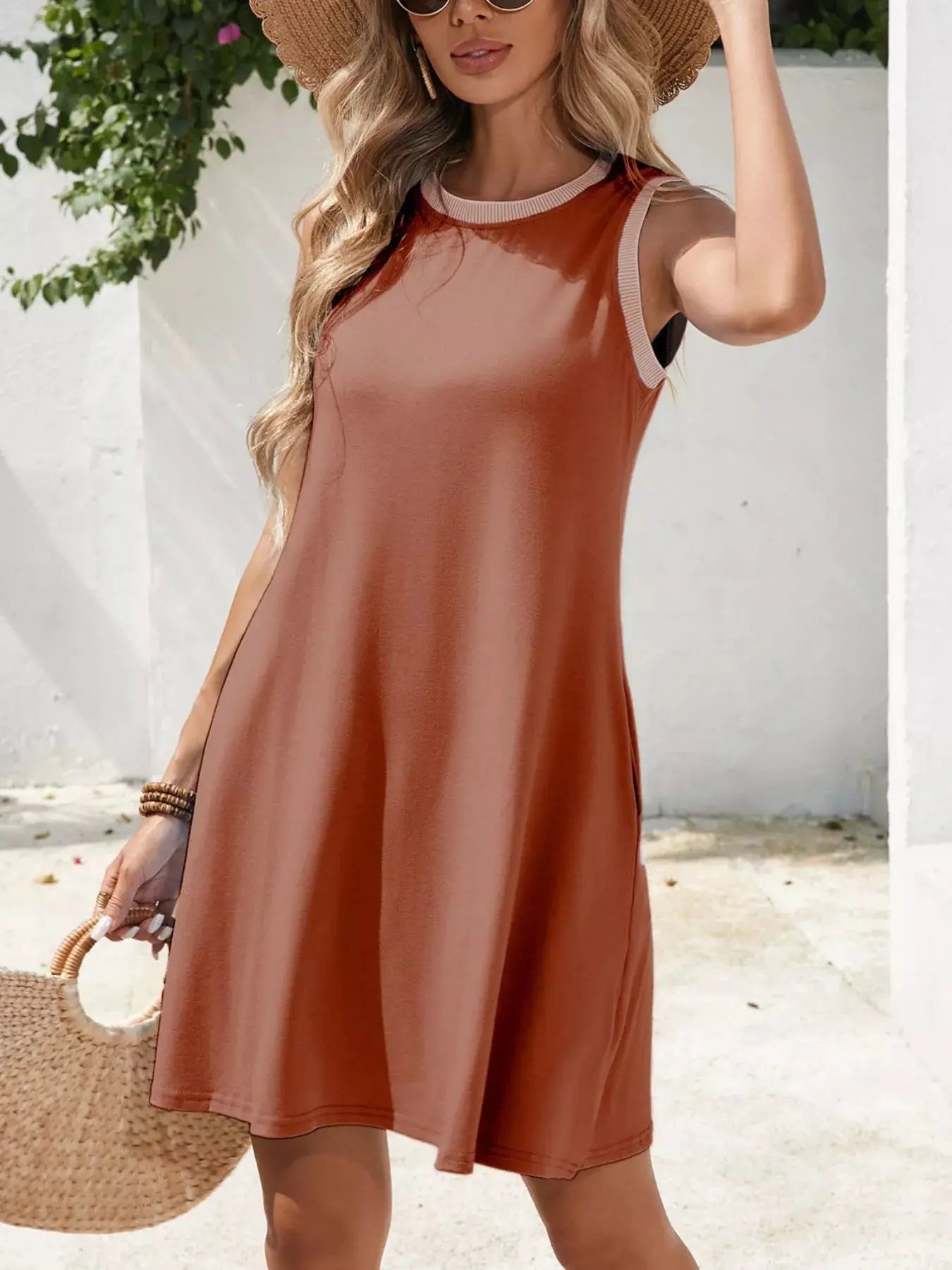 Sleeveless Casual Flowy Mini Dress Simply Love