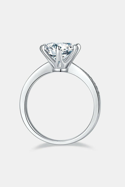 3 Carat Moissanite Side Stone Ring - Love Salve