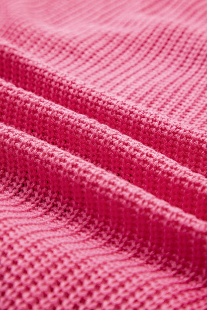 Bright Pink Western Cowboy Embroidery Sleeveless Sweater - Love Salve 