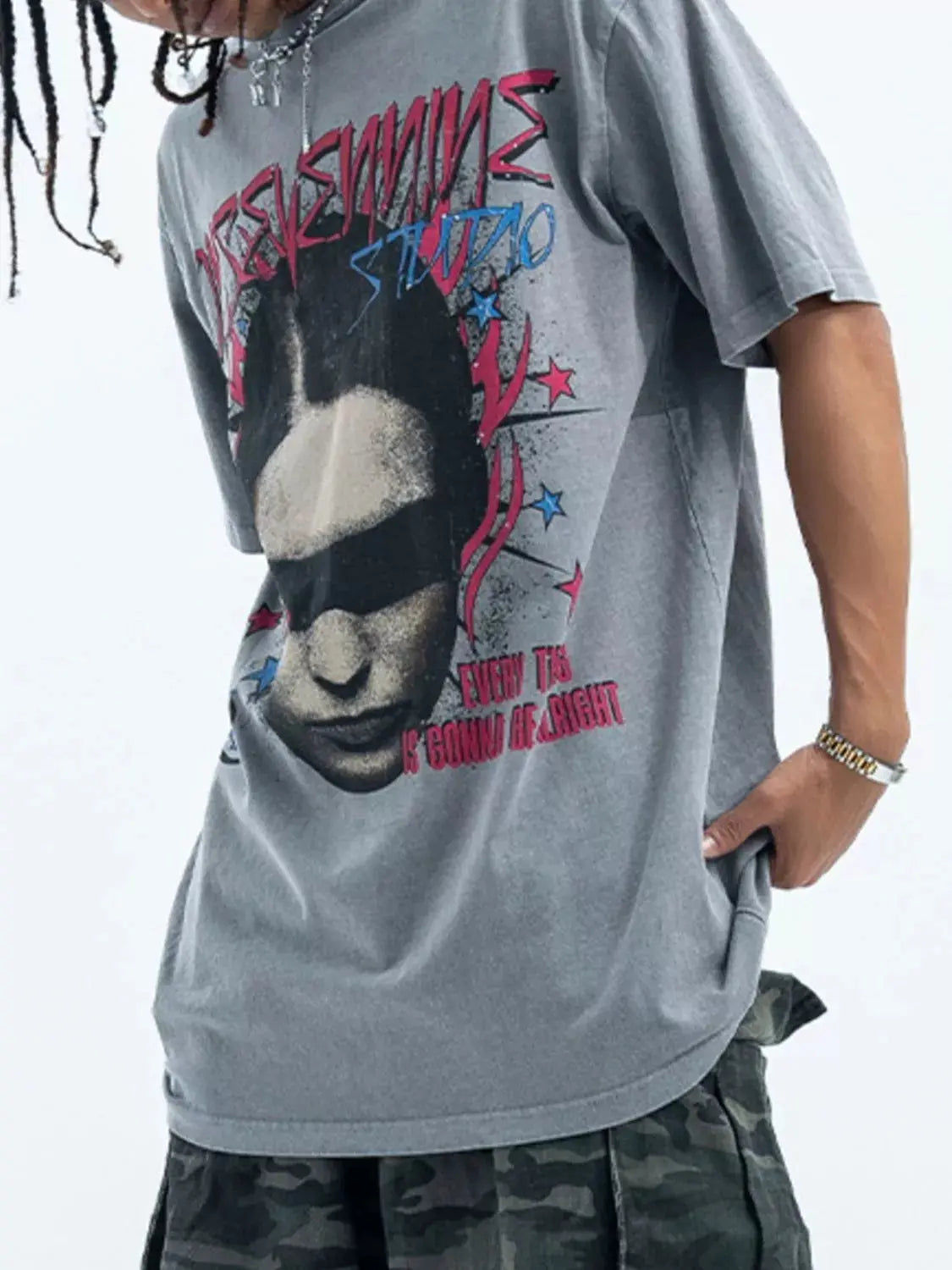Men's Vintage Graphic Oversized T-Shirt Simply Love