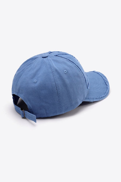 Distressed Adjustable Baseball Cap.