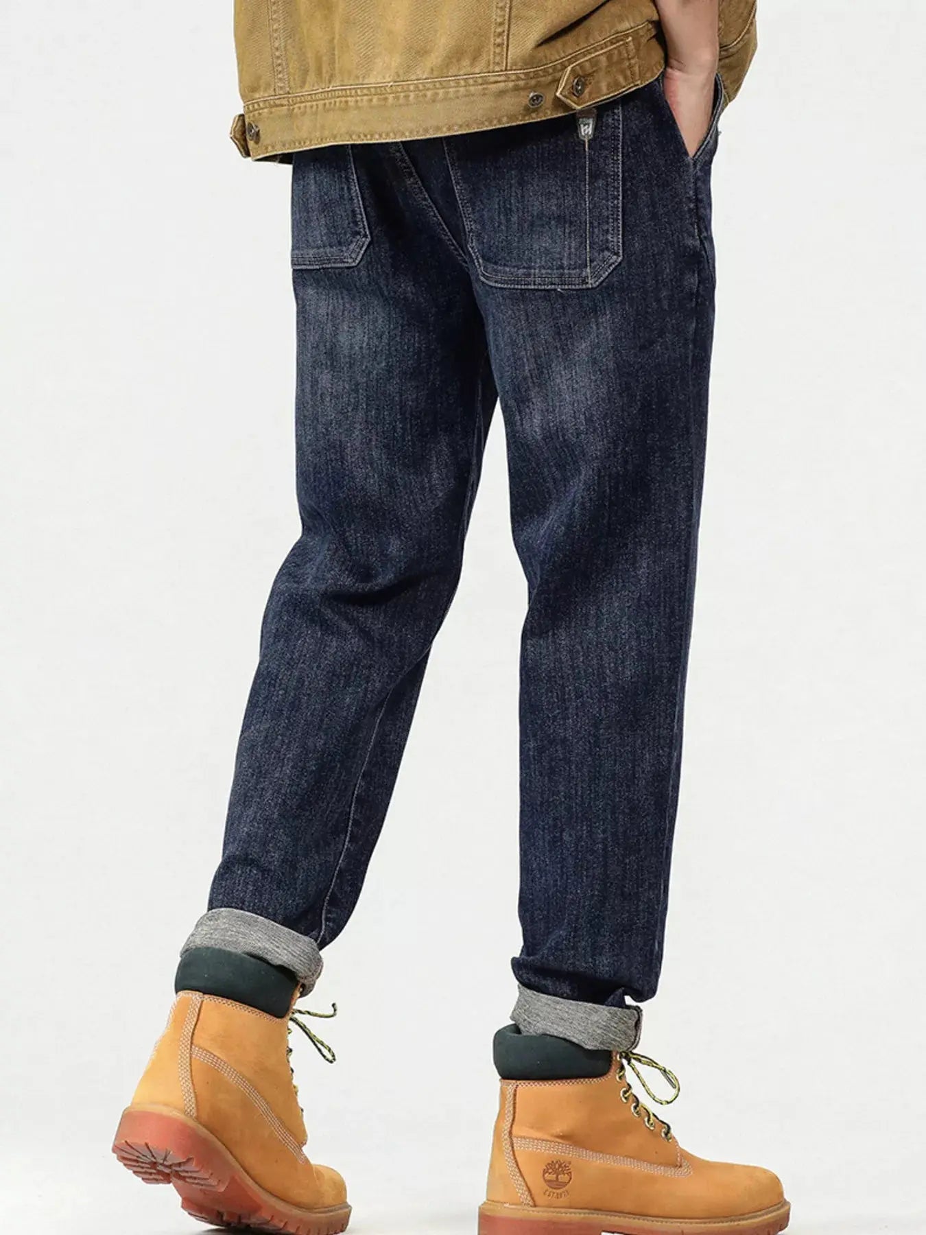 Men's Plus Size Vintage Wash Relaxed Fit Jeans Simply Love