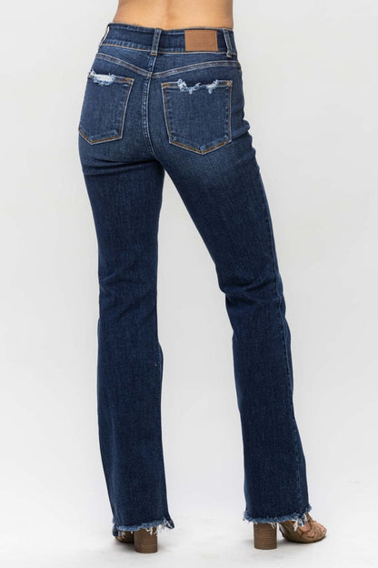 Judy Blue frayed hem bootcut jeans