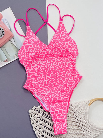 Fierce & Flirty Leopard Plunge One-Piece