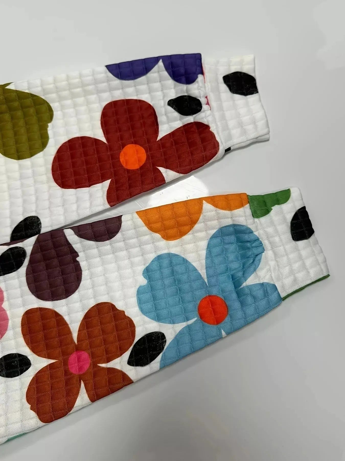 Floral Print Textured Drawstring Hoodie Simply Love