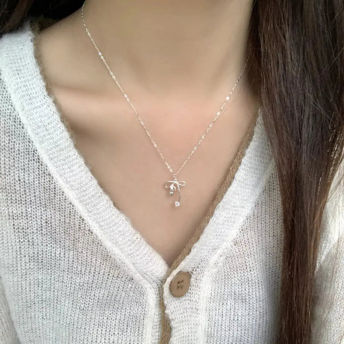 Bowknot Pendant Necklace Simply Love