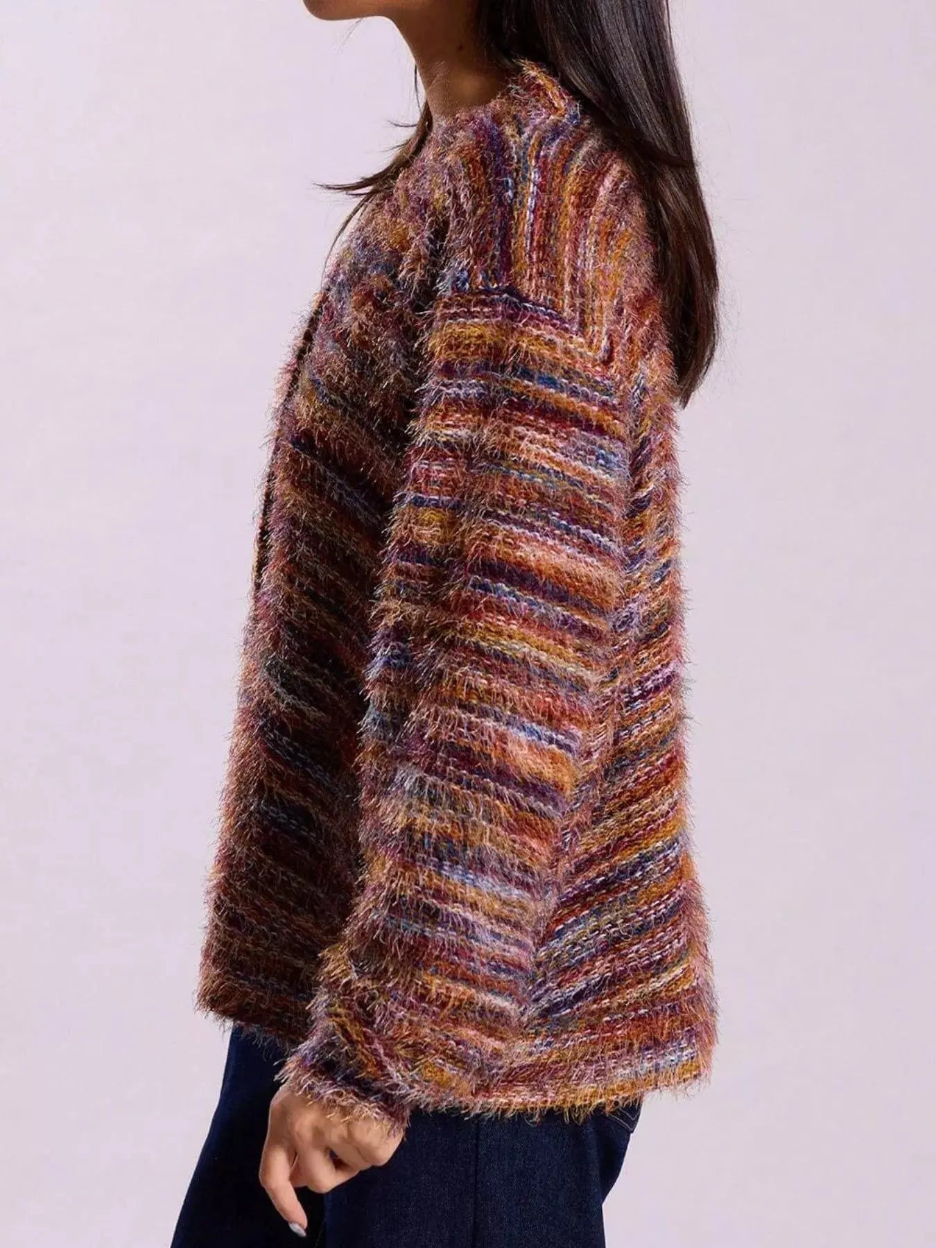 Textured Knit Button-Down Cardigan Simply Love
