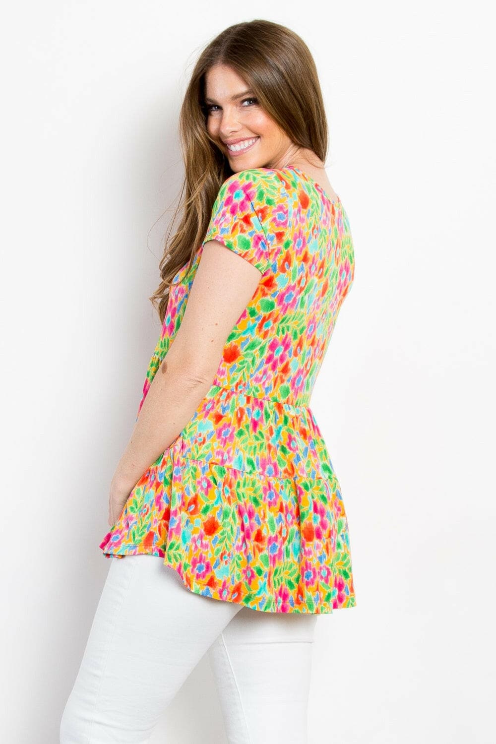 Be Stage Floral Short Sleeve Babydoll TopUpgrade Your Style with the Be Stage Floral Short Sleeve Babydoll Top
 Step into a world of charm and elegance with the Be Stage Floral Short Sleeve Babydoll Top. ThLove Salve Stage Floral Short Sleeve Babydoll Topjust arrived