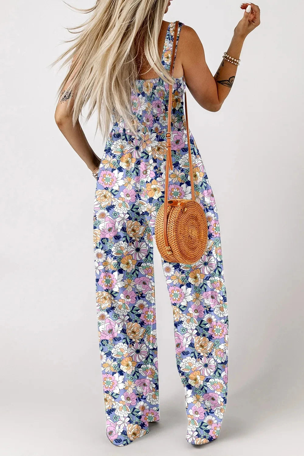 Bloom & Breeze Floral Smocked Jumpsuit Coco’s Tee Boutique