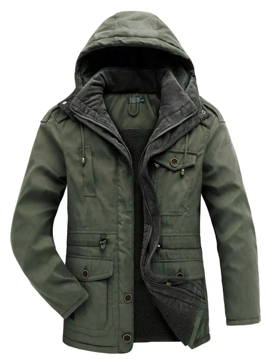 Men's Winter Hooded Zip Up Jacket Simply Love