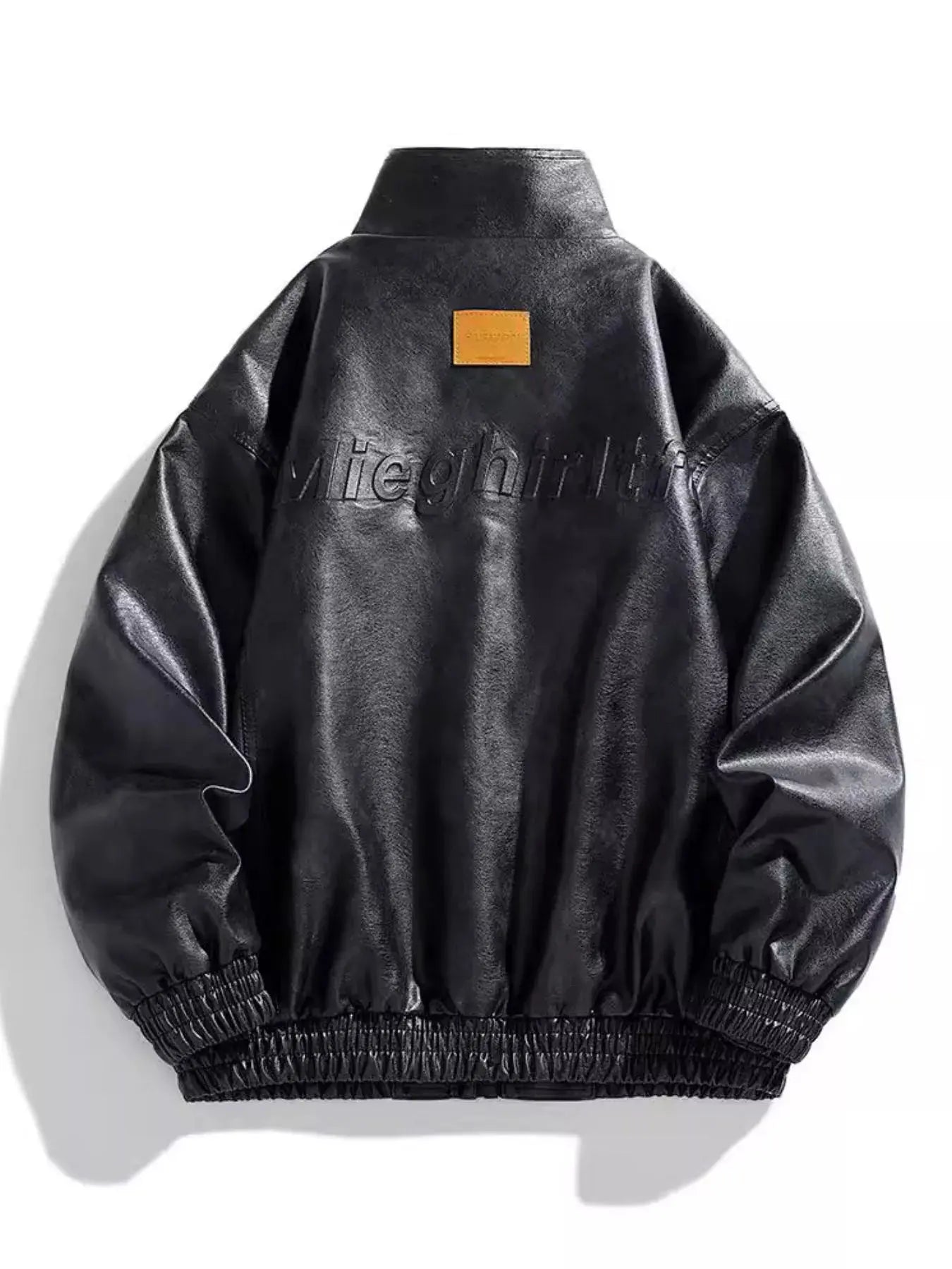 Men's Plus Size Faux Leather Snap Front Jacket With Pockets Simply Love