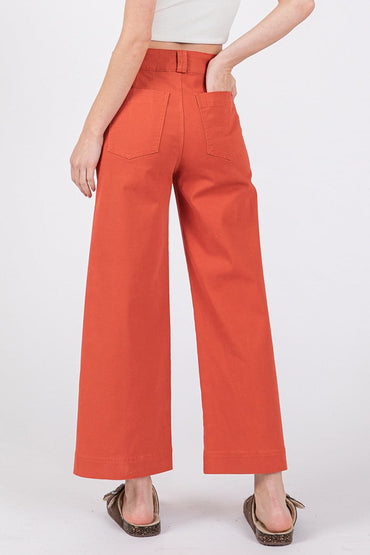 SAGE + FIG Wide Leg Cropped Pants.